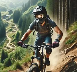 Gnar on a mountain bike