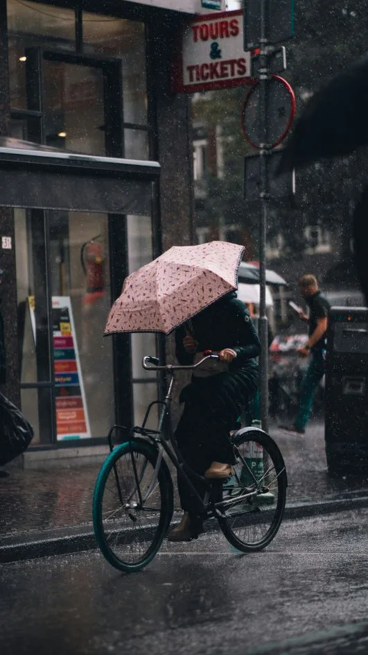 cycling rain